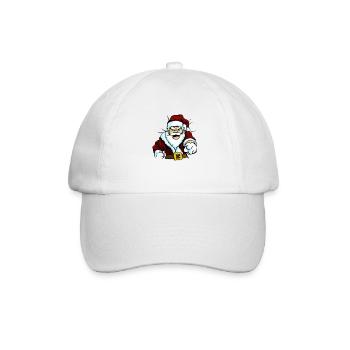 Weihnachtsmann - Baseballkappe - Weiß/Weiß - Vorne
