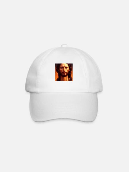Porträt Jesu Christi - Baseballkappe - Weiß/Weiß