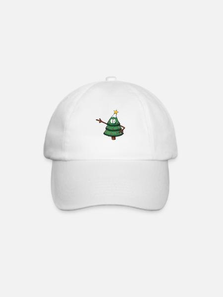 Süßer Weihnachtsbaum Charakter - Baseballkappe - Weiß/Weiß