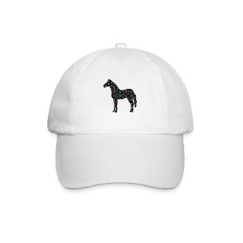 Pferd - Baseballkappe - Weiß/Weiß - Vorne