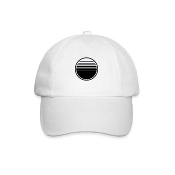 JER Clothing Kreis Druck - Baseballkappe - Weiß/Weiß - Vorne