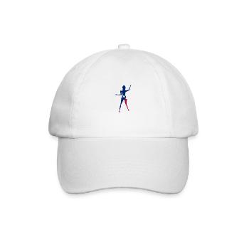 Texan Dancing Girl Silhouette - Baseballkappe - Weiß/Weiß - Vorne
