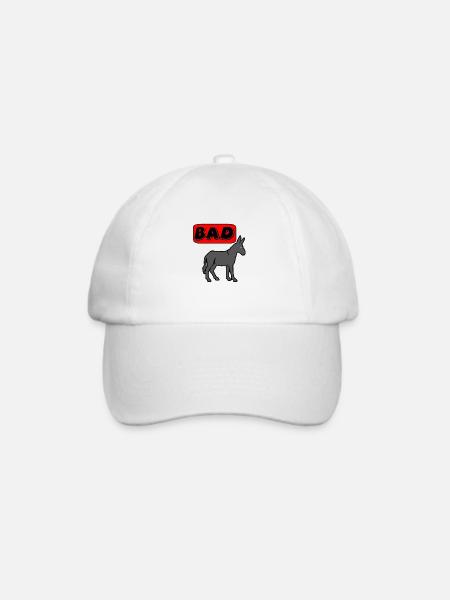 Esel - Baseballkappe - Weiß/Weiß