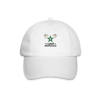 Marokko - Baseballkappe - Weiß/Weiß - Vorne