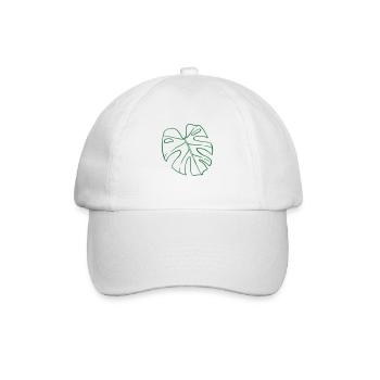 Monstera - Baseballkappe - Weiß/Weiß - Vorne
