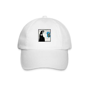 AI Generated Madonna Graffiti - Baseballkappe - Weiß/Weiß - Vorne