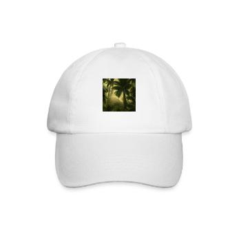 Ein Wald mit Palmen - Baseballkappe - Weiß/Weiß - Vorne