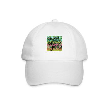 Frohes neues Jahr! - Baseballkappe - Weiß/Weiß - Vorne