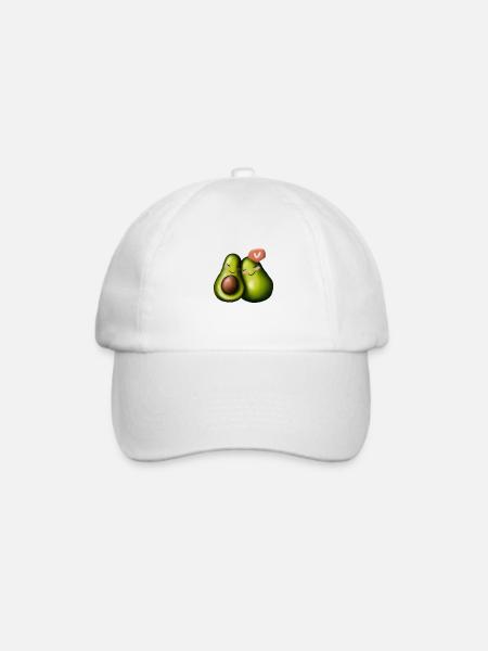 Avocado Liebe - Baseballkappe - Weiß/Weiß