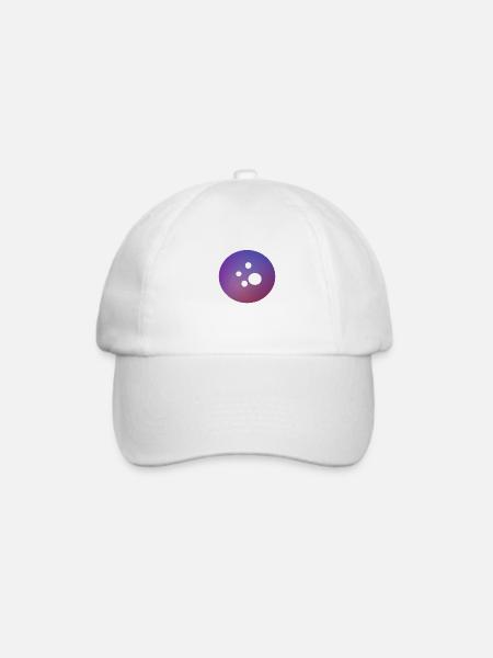 Galaxy button - Baseballkappe - Weiß/Weiß