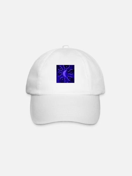 ELEKTRISCHER MANDALA MOND - Baseballkappe - Weiß/Weiß