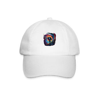 Space Portal - für farbige Shirts - Baseballkappe - Weiß/Weiß - Vorne