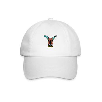 Kangaroo Australien - Baseballkappe - Weiß/Weiß - Vorne