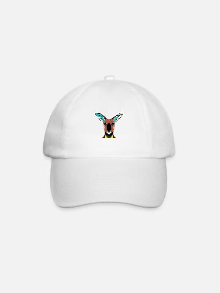 Kangaroo Australien - Baseballkappe - Weiß/Weiß