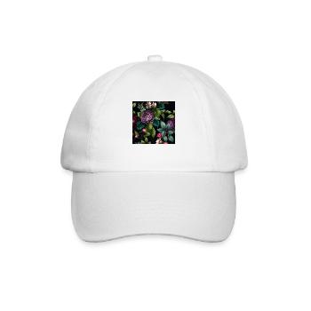 Floral Design 18 - Baseballkappe - Weiß/Weiß - Vorne