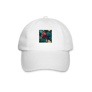 Floral Design 20 - Baseballkappe - Weiß/Weiß - Vorne