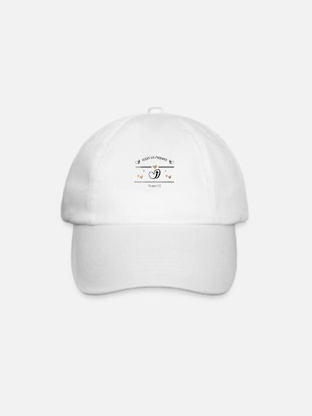 Christliches Design Fokus auf die Ewigkeit - Baseballkappe - Weiß/Weiß