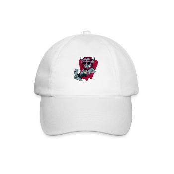 Krampus Percht Teufel 2304 - Baseballkappe - Weiß/Weiß - Vorne