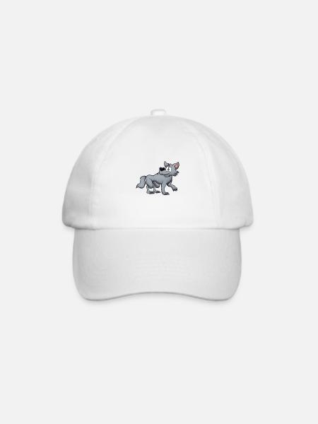 Wolf - Baseballkappe - Weiß/Weiß
