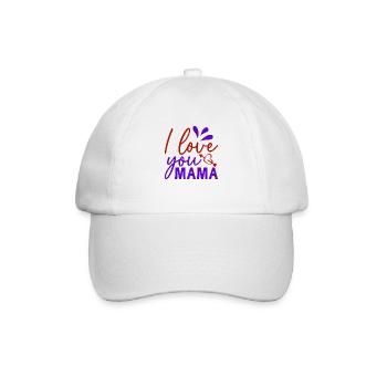 I love you mama - Baseballkappe - Weiß/Weiß - Vorne