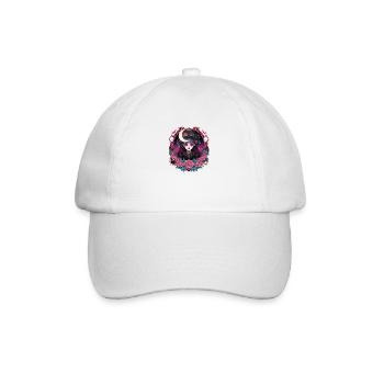 Viktorianische Gothic-Dame - Baseballkappe - Weiß/Weiß - Vorne