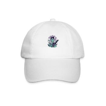 Cyber Punk Gitarrist - Baseballkappe - Weiß/Weiß - Vorne