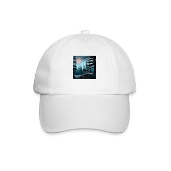 Der einsame Wolf - Baseballkappe - Weiß/Weiß - Vorne
