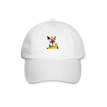 Der unwirkliche Wolf - Baseballkappe - Weiß/Weiß - Vorne