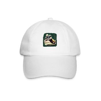 American Football - Spieler - Logo - Touchdown - Baseballkappe - Weiß/Weiß - Vorne