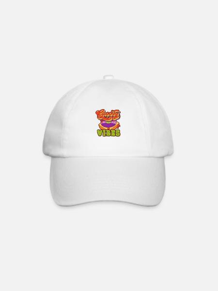 Groovy Vibes - Baseballkappe - Weiß/Weiß