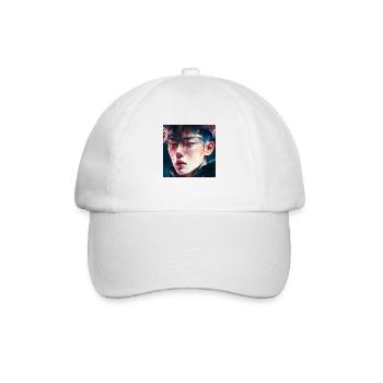 Crystalline Asian K-Pop Idol - Baseballkappe - Weiß/Weiß - Vorne