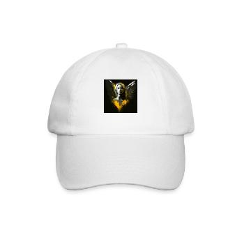 Gelber Engel Frau - Baseballkappe - Weiß/Weiß - Vorne