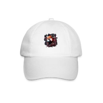 Roter Panda Aquarell Tierschutz Artenvielfalt - Baseballkappe - Weiß/Weiß - Vorne