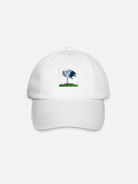 Schuhschnabel Vogel Ornithologe Wald I Geschenk - Baseballkappe - Weiß/Weiß