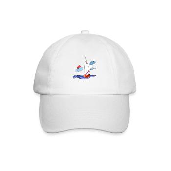 Segelboot - Baseballkappe - Weiß/Weiß - Vorne