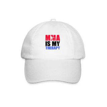mma therapy - Baseballkappe - Weiß/Weiß - Vorne