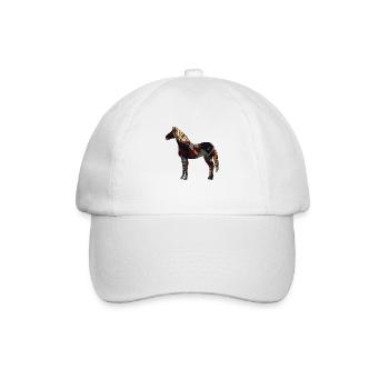Pferd - Baseballkappe - Weiß/Weiß - Vorne