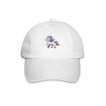 Berühmtes Einhorn - Baseballkappe - Weiß/Weiß - Vorne