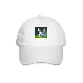 Kaninchen mit großen Ohren - Baseballkappe - Weiß/Weiß - Vorne