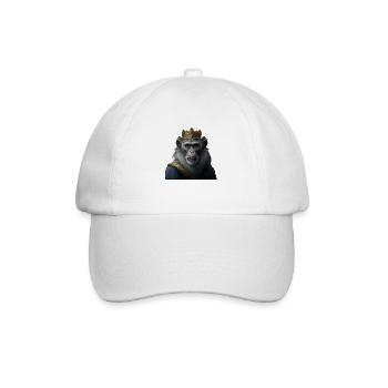 Königlicher Affe - Baseballkappe - Weiß/Weiß - Vorne