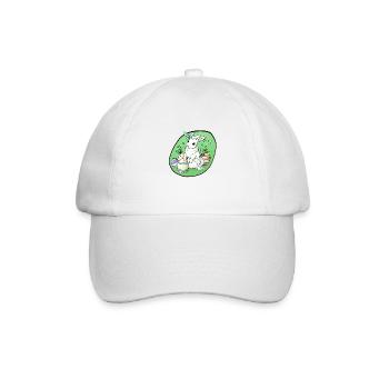 Osterhase - Baseballkappe - Weiß/Weiß - Vorne
