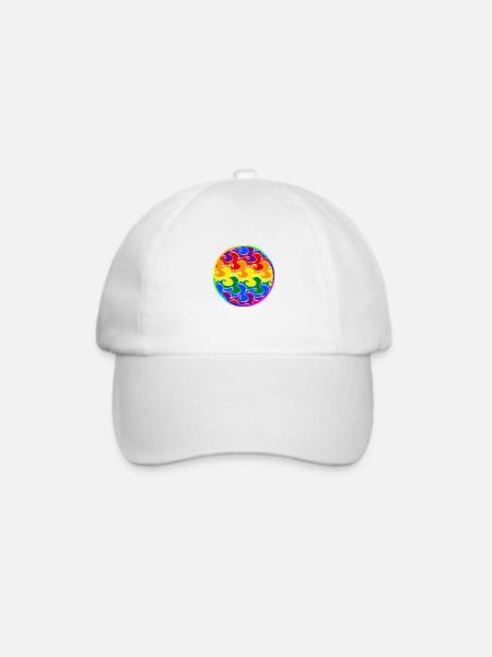 Vogelflug LGBT - Baseballkappe - Weiß/Weiß