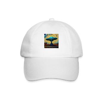 Ufo Artwork By Bruederchen - Baseballkappe - Weiß/Weiß - Vorne