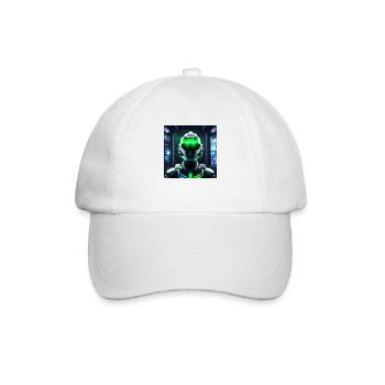 Cyberpunk Weltraumsoldat - Baseballkappe - Weiß/Weiß - Vorne