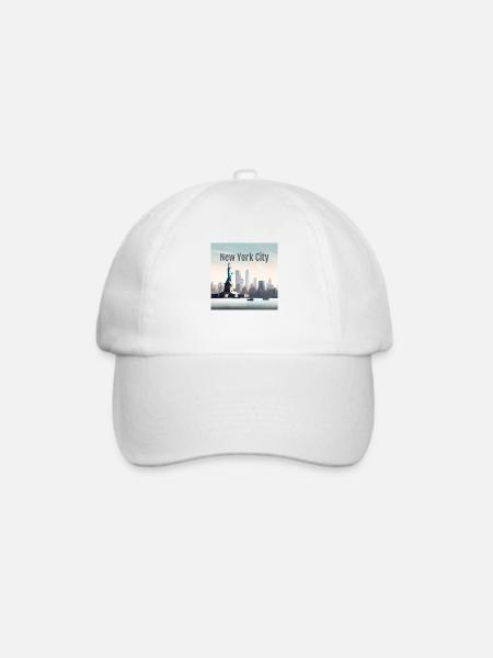 New York City Simple - Baseballkappe - Weiß/Weiß
