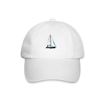 Segelsport Segelboot Segler Segelschiff Segeln - Baseballkappe - Weiß/Weiß - Vorne