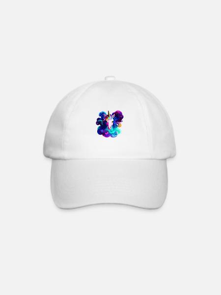 Einhorn Mädchen Einhörner Fabeltier Unicorn - Baseballkappe - Weiß/Weiß