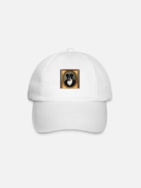 Gentleman Hund - Baseballkappe - Weiß/Weiß