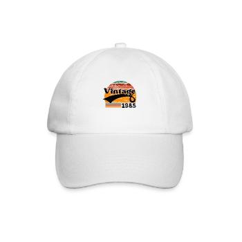 Jahrgang 1985 - Baseballkappe - Weiß/Weiß - Vorne