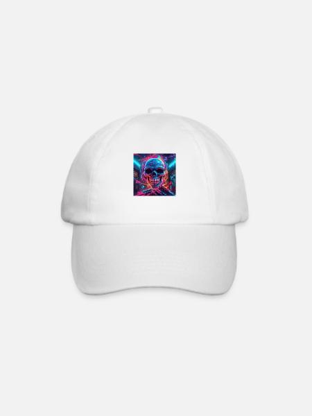 Elektro Skull Graffiti - Baseballkappe - Weiß/Weiß